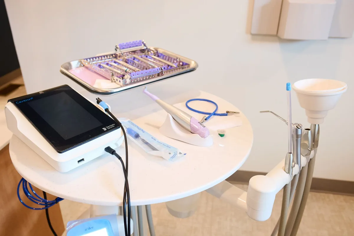 Mecca Dental operatory with dental chair and technology